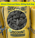 40mm Charcoal Slate, 850kg Bulk Bag FREE DELIVERY