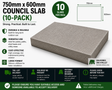 750mm x 600mm Council Slab (10-Pack) – Durable Utility Concrete Paving Slabs for