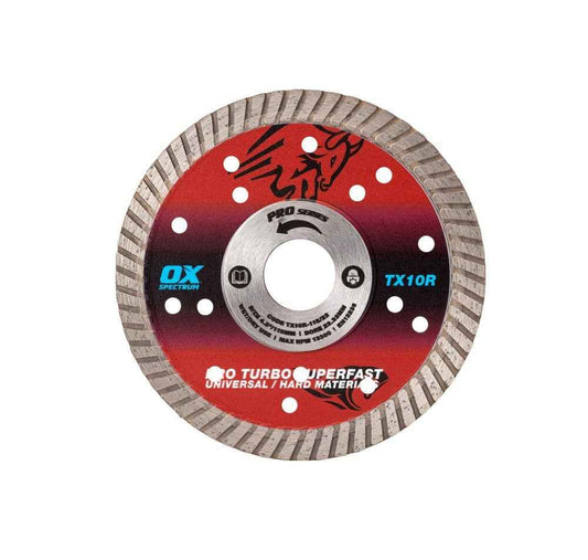 OX Tools Spectrum 115mm (4.5") Diamond Cutting Disc Blade – Angle Grinder Wheel