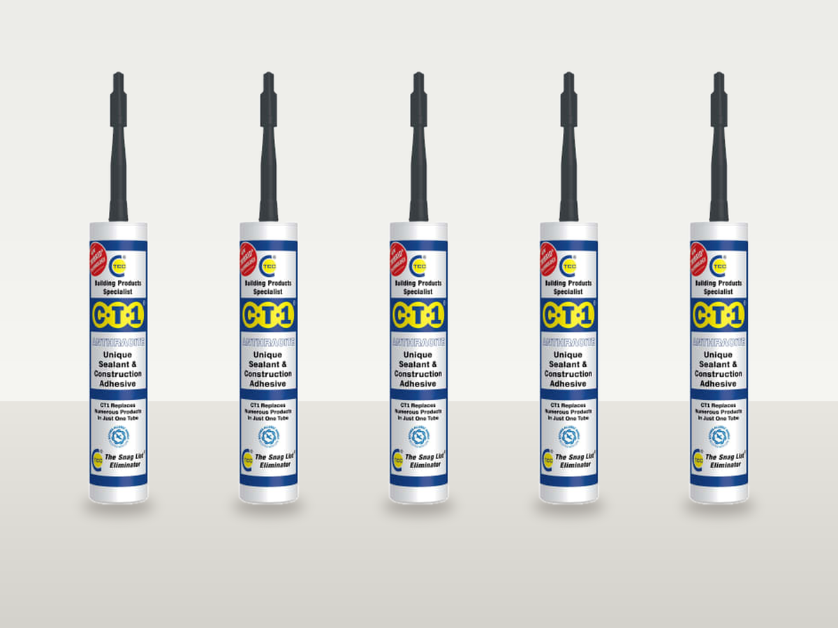 CT1 Anthracite Sealant & Construction Adhesive – Pack of 5 × 290ml