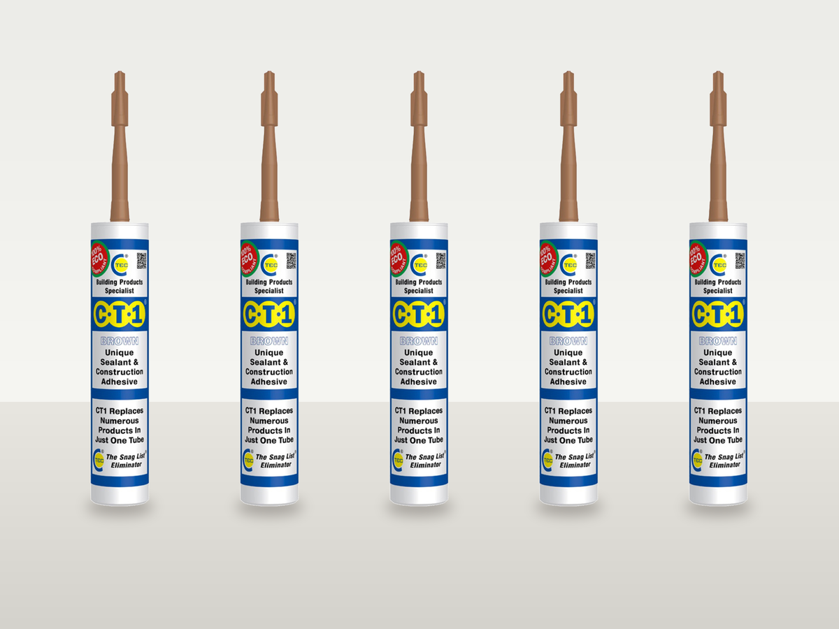 CT1 Brown Sealant & Construction Adhesive – Pack of 5 × 290ml