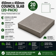 450mm x 450mm Council Slab (20-Pack) – Durable Utility Concrete Paving Slabs for Patios, Paths & Bases