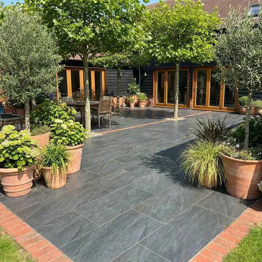 24 X County Anthracite Porcelain slabs paving tiles, 900mm x 600mm x 20mm 12.96m²