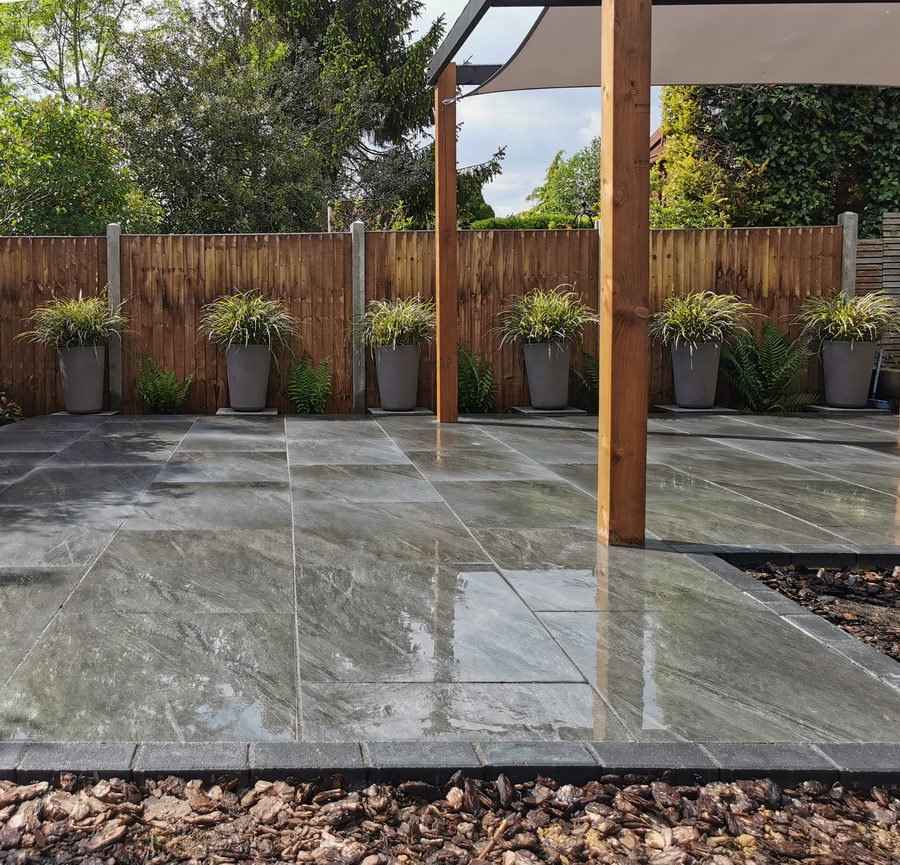 24 X County Anthracite Porcelain slabs paving tiles, 900mm x 600mm x 20mm 12.96m²
