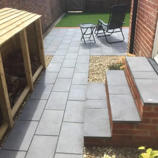 60 x Riven Utility Slabs 450x450 Dark grey
