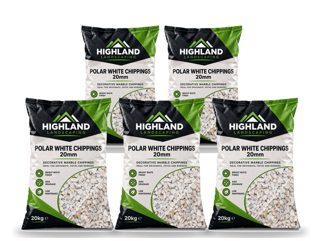 HL Polar White Chippings 20mm 20kg x5