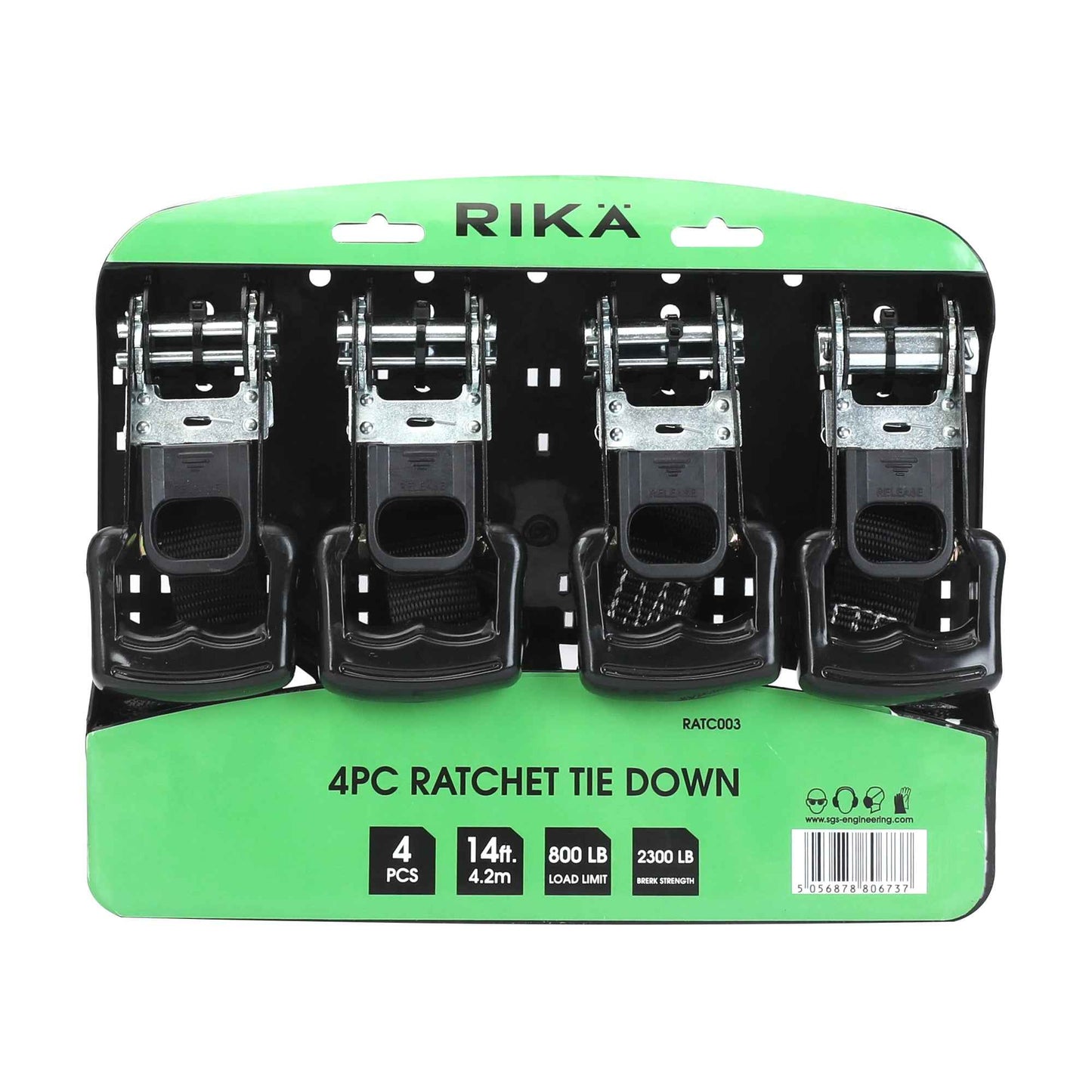 Rikä 4pc Ratchet Tie Down