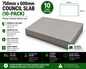 Concrete Council Slab (10-Pack) Durable Utility Paving slab - 750mm x 600mm x 50mm