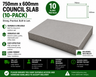 Concrete Council Slab (10-Pack) Durable Utility Paving slab - 750mm x 600mm x 50mm