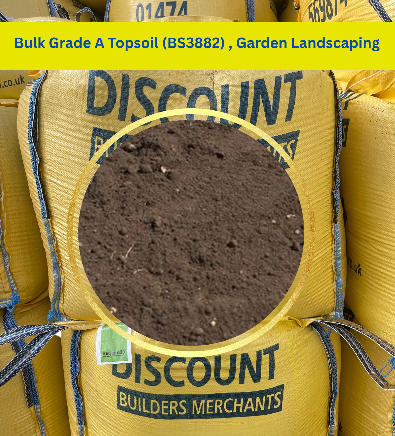 Bulk Grade A Topsoil (BS3882) , Garden Landscaping FREE DELIVERY - Discount Builders Merchants