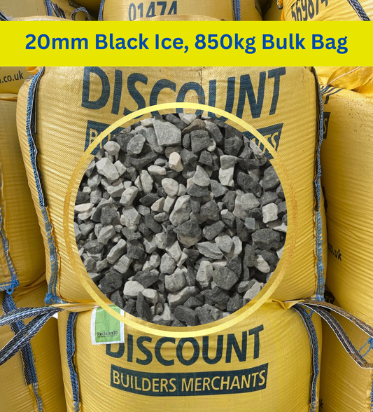 20mm Black Ice,  850kg Bulk Bag FREE DELIVERY - Discount Builders Merchants