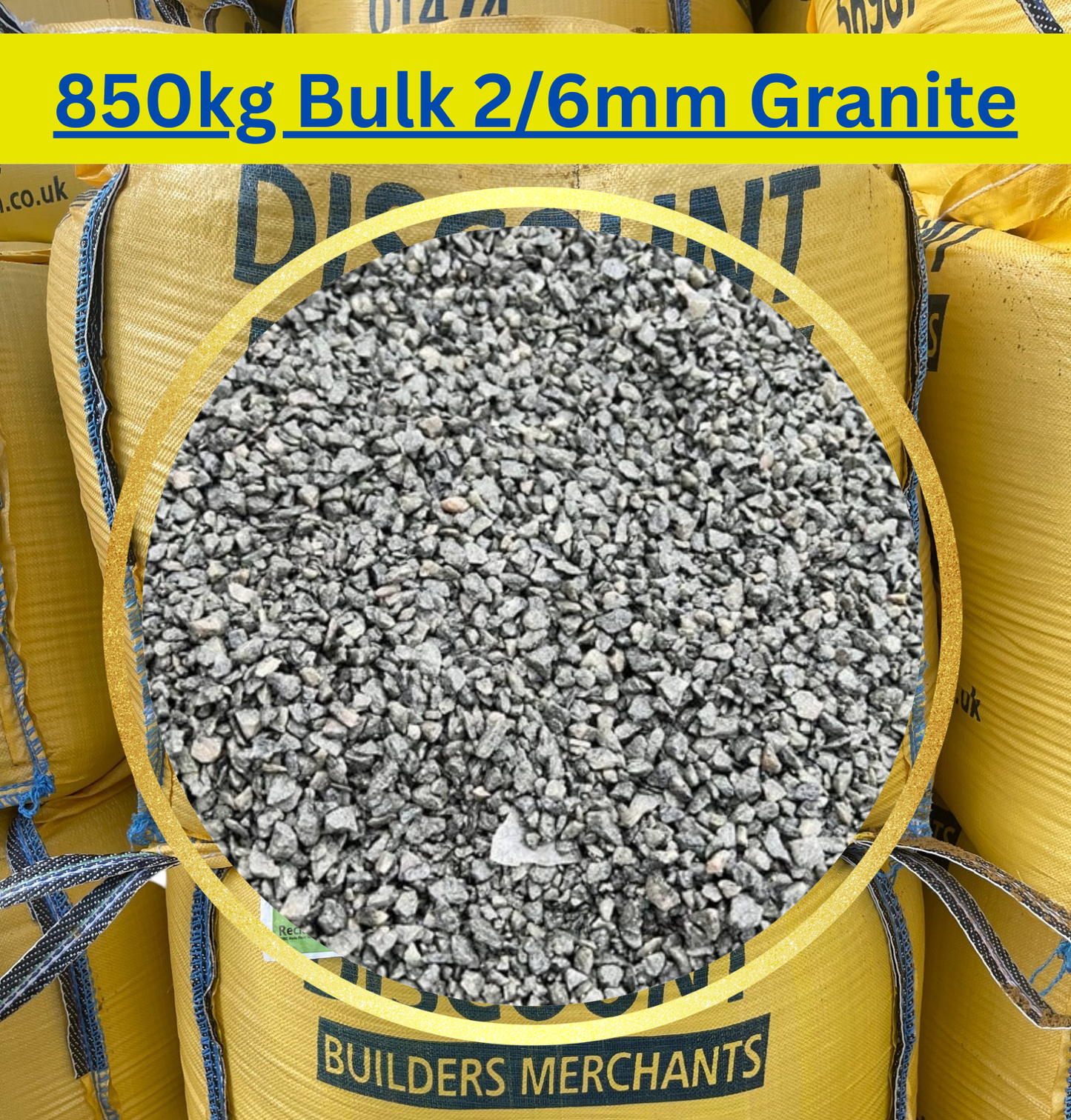 Bulk 2/6mm Granite, 850kg Bulk Bag FREE DELIVERY - Discount Builders Merchants