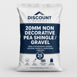 20mm Non Decorative Pea Shingle Gravel 25kg Bag Pack of 10