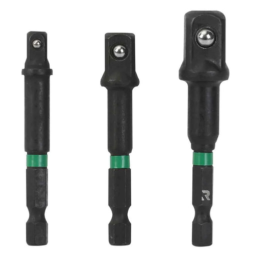 Rikä 3pc 1/4" Hex Square Shockware Socket Adaptor Set