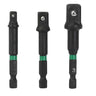 Rikä 3pc 1/4" Hex Square Shockware Socket Adaptor Set