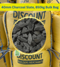 40mm Charcoal Slate, 850kg Bulk Bag FREE DELIVERY - Discount Builders Merchants