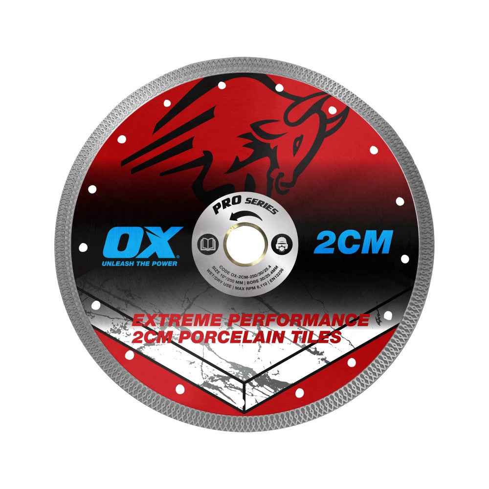 OX Tools Spectrum 230mm (9") Diamond Cutting Disc Blade – Angle Grinder Wheel