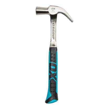 OX Tools Pro Claw Hammer 1-Piece Solid Forged Steel & Non Slip Grip 16/20/24oz