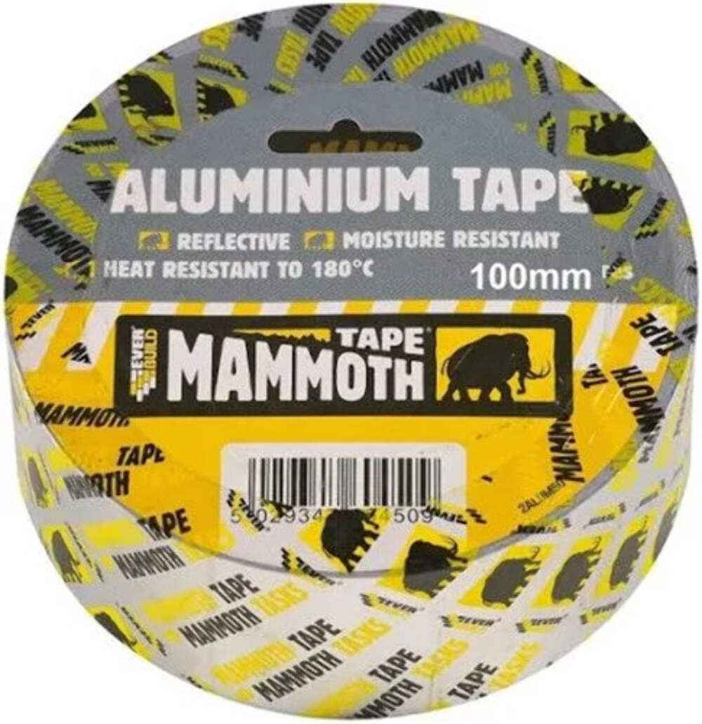 Mammoth Foil Aluminium Heat Resistant insualting Tape vapour | 50/75/100mm x 45M