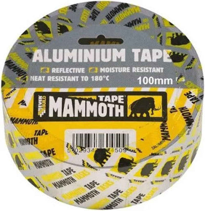 Mammoth Foil Aluminium Heat Resistant insualting Tape vapour | 50/75/100mm x 45M