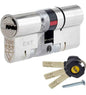 Yale Platinum 3 Star Euro Profile Cylinder Lock P-YS3-4040N 40/40 (80mm) Nickel
