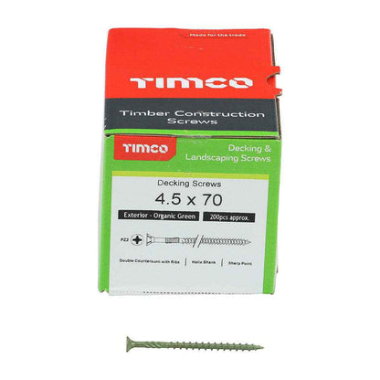 Timco Decking Screws - PZ - Double Countersunk - Green