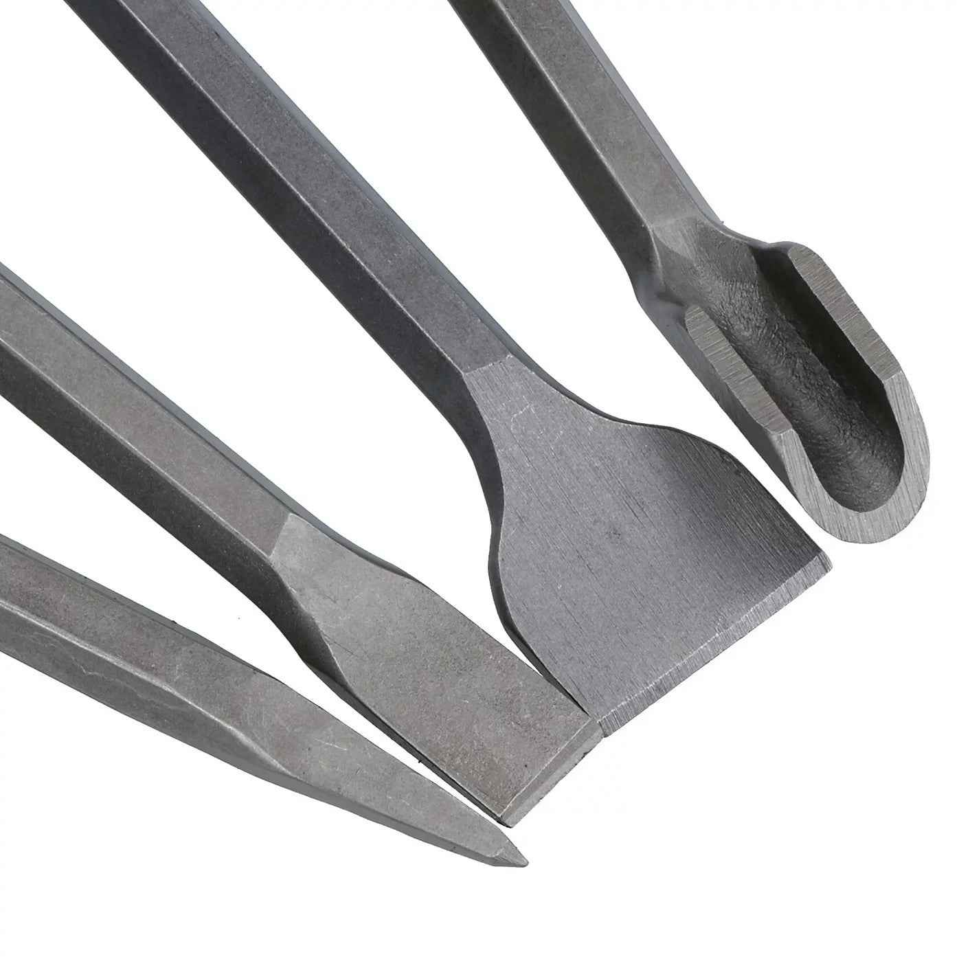 4PC SDS+ Chisel Set Flat Point Groove Gouge Hammer Drill Bits Fits Bosch Makita
