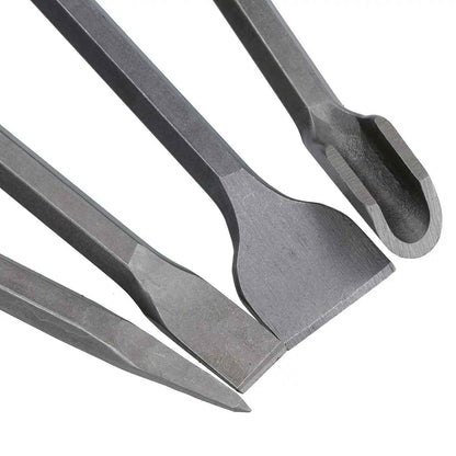 4PC SDS+ Chisel Set Flat Point Groove Gouge Hammer Drill Bits Fits Bosch Makita