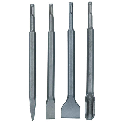 4PC SDS+ Chisel Set Flat Point Groove Gouge Hammer Drill Bits Fits Bosch Makita