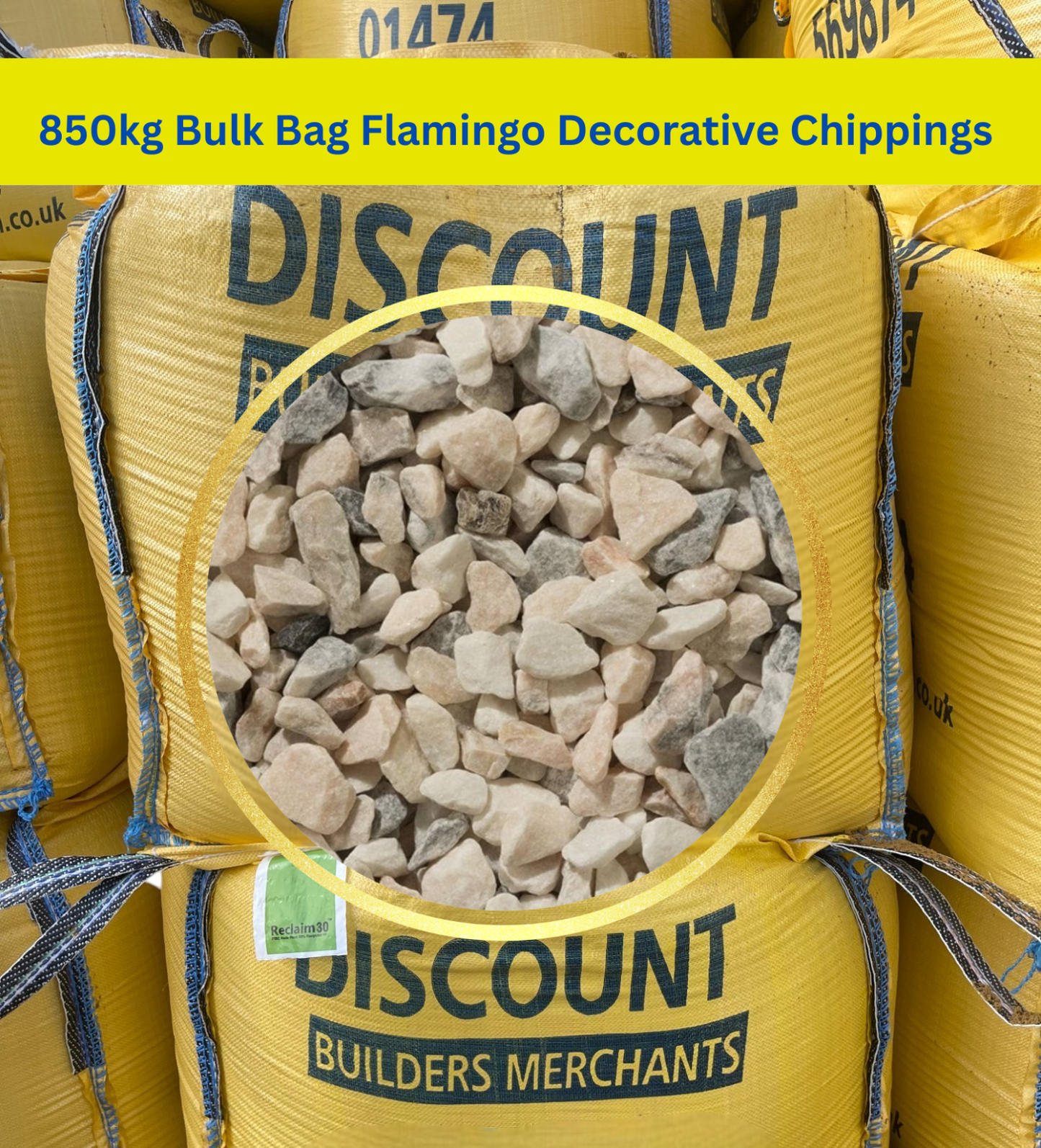 Bulk Bag 14–20mm Flamingo Chippings Free LOCAL Delivery/collection Northfleet