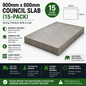 900mm x 600mm Council Slab (15-Pack) – Durable Utility Concrete Paving Slabs for