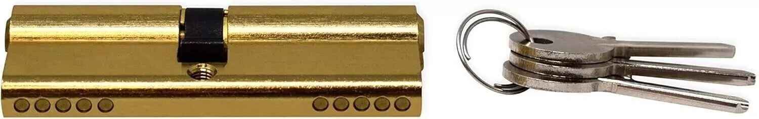 Yale Essentials Euro Cylinder Lock  Brass 80mm & 85mm (35/45, 35/50, 40/45)