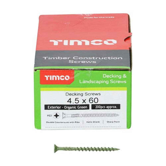 Timco Decking Screws - PZ - Double Countersunk - Green