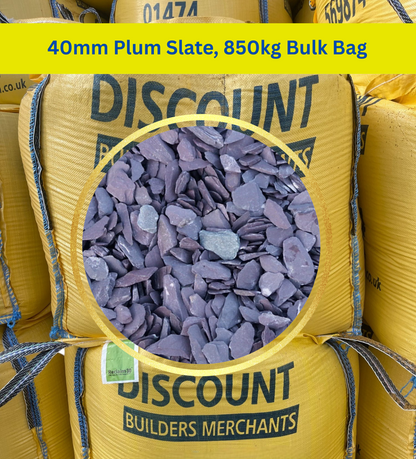 Bulk Bag 40mm Plum Slate Decorative Slate Free LOCAL Delivery/collection
