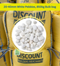 20-40mm White Pebbles, 850kg Bulk bag