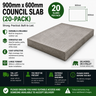 900mm x 600mm Council Slab (20-Pack) – Durable Utility Concrete Paving Slabs for