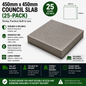 450mm x 450mm Council Slab (25-Pack) – Durable Utility Concrete Paving Slabs for
