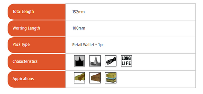 Reisser Flat Wood Bit 6–38mm x 150mm | Professional Drill Bits UK Delivery