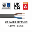 TWIN AND EARTH CABLE LIGHTING 1.5MM 2.5MM CABLE 50m 100M WIRE WIRING T&E GREY