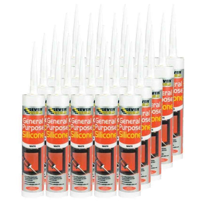 General Purpose Silicone C3 Cartridge 280ml Sealant Clear White Black Grey TRADE