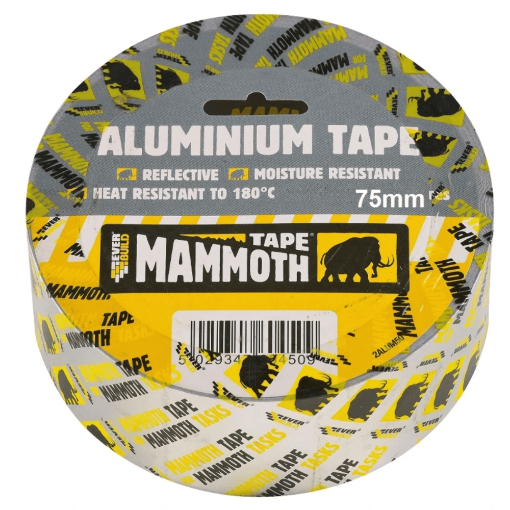 Mammoth Foil Aluminium Heat Resistant insualting Tape vapour | 50/75/100mm x 45M
