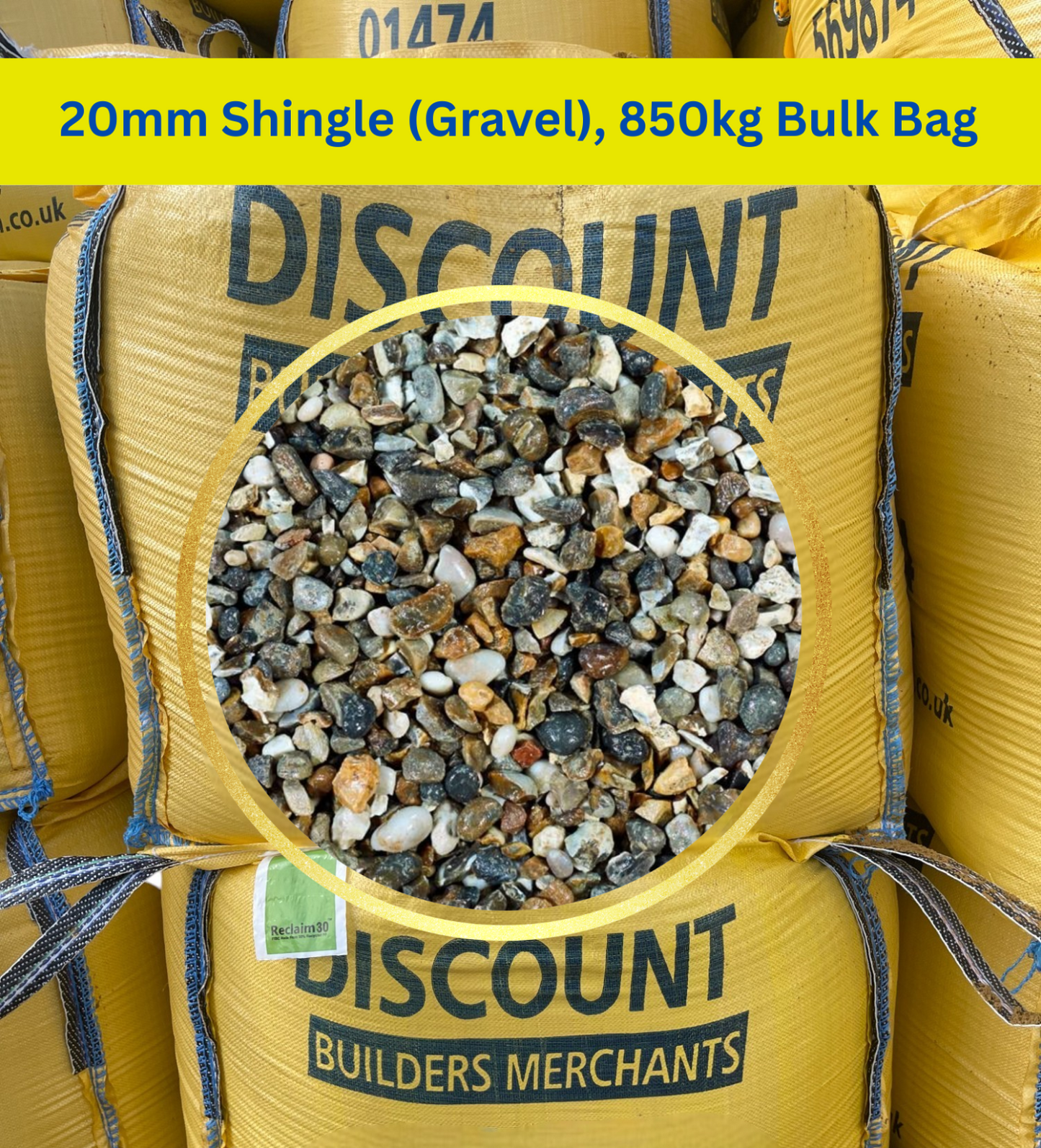 Bulk Bag 20mm Shingle Decorative Gravel Free LOCAL Delivery/collection