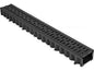ACO HEXDRAIN 19310 CHANNEL + PLASTIC GRATE A15 Drain Black 80mm DEEP 1m LENGTH