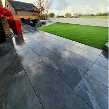 18 X County Black Slate Porcelain slabs paving tiles, 900mm x 600mm x 20mm 9.72m²
