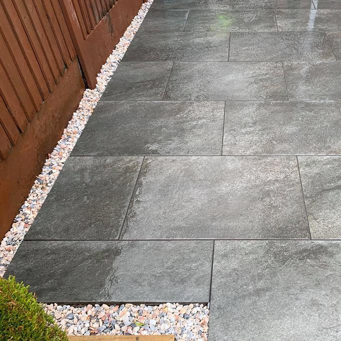 12 X County Black Slate  Porcelain slabs paving tiles, 900mm x 600mm x 20mm 6.48m²