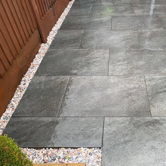 6 X County Black Slate  Porcelain slabs paving tiles, 900mm x 600mm x 20mm 3.24m²