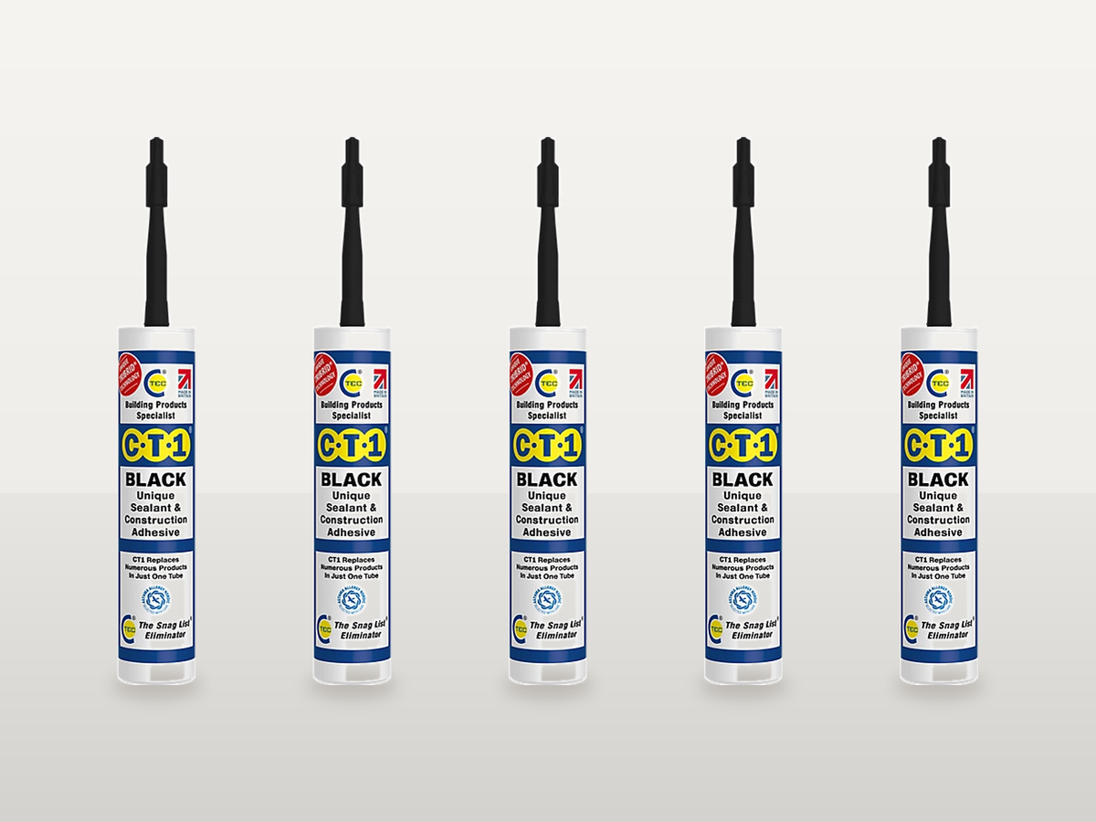CT1 Black Sealant & Construction Adhesive – Pack of 5 × 290ml