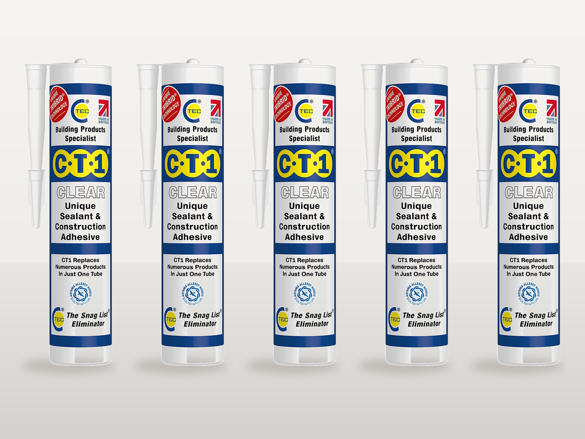 CT1 Clear Sealant & Construction Adhesive – Pack of 5 × 290ml