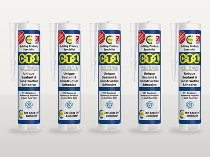 CT1 Clear Sealant & Construction Adhesive – Pack of 5 × 290ml