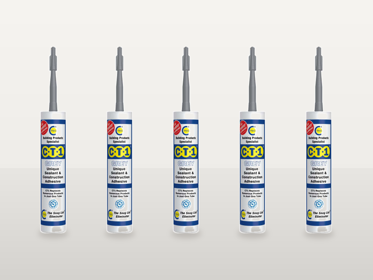 CT1 Grey Sealant & Construction Adhesive – Pack of 5 × 290ml